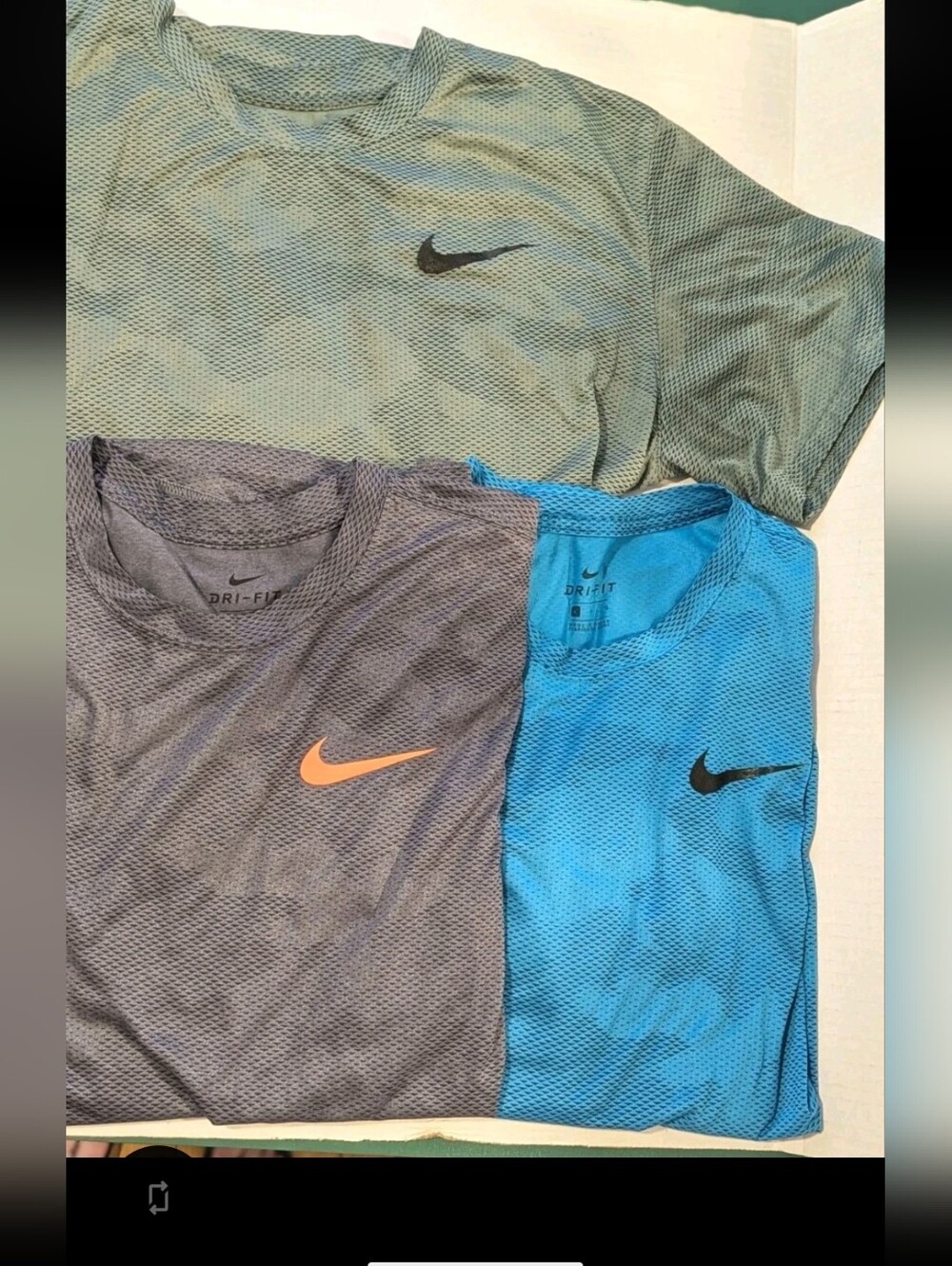 NEW Nike Dri-FIT Men's Camo Shirts Lot of 3 Running Men's LG
